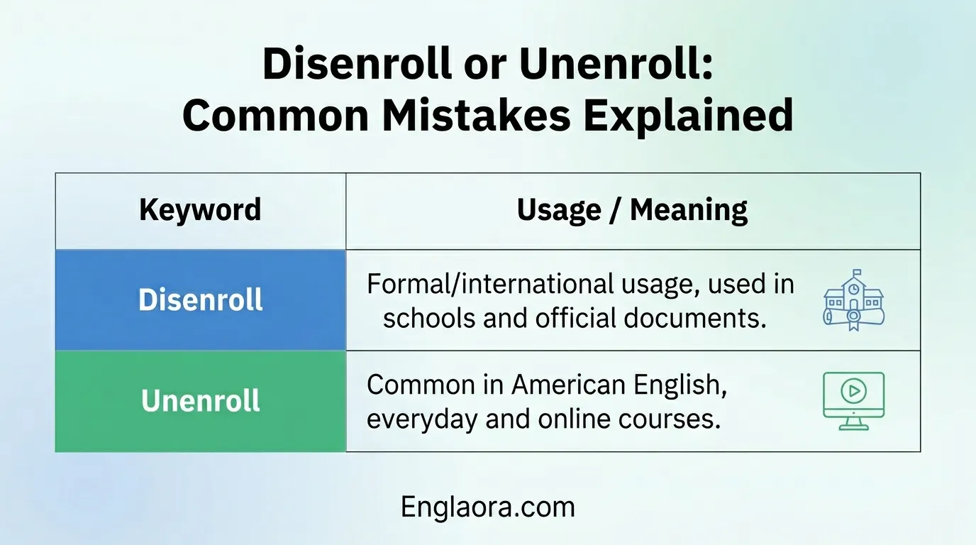 disenroll or unenroll