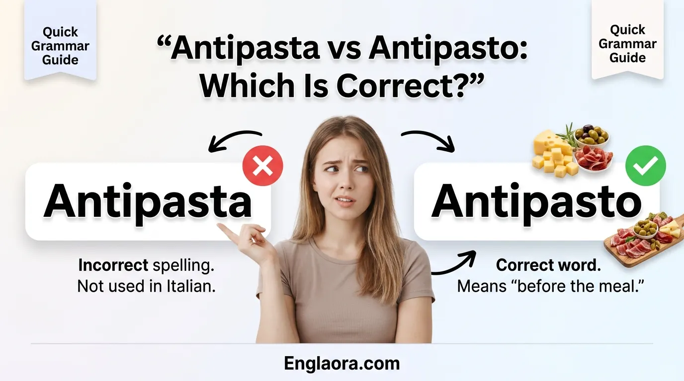 Antipasta vs Antipasto