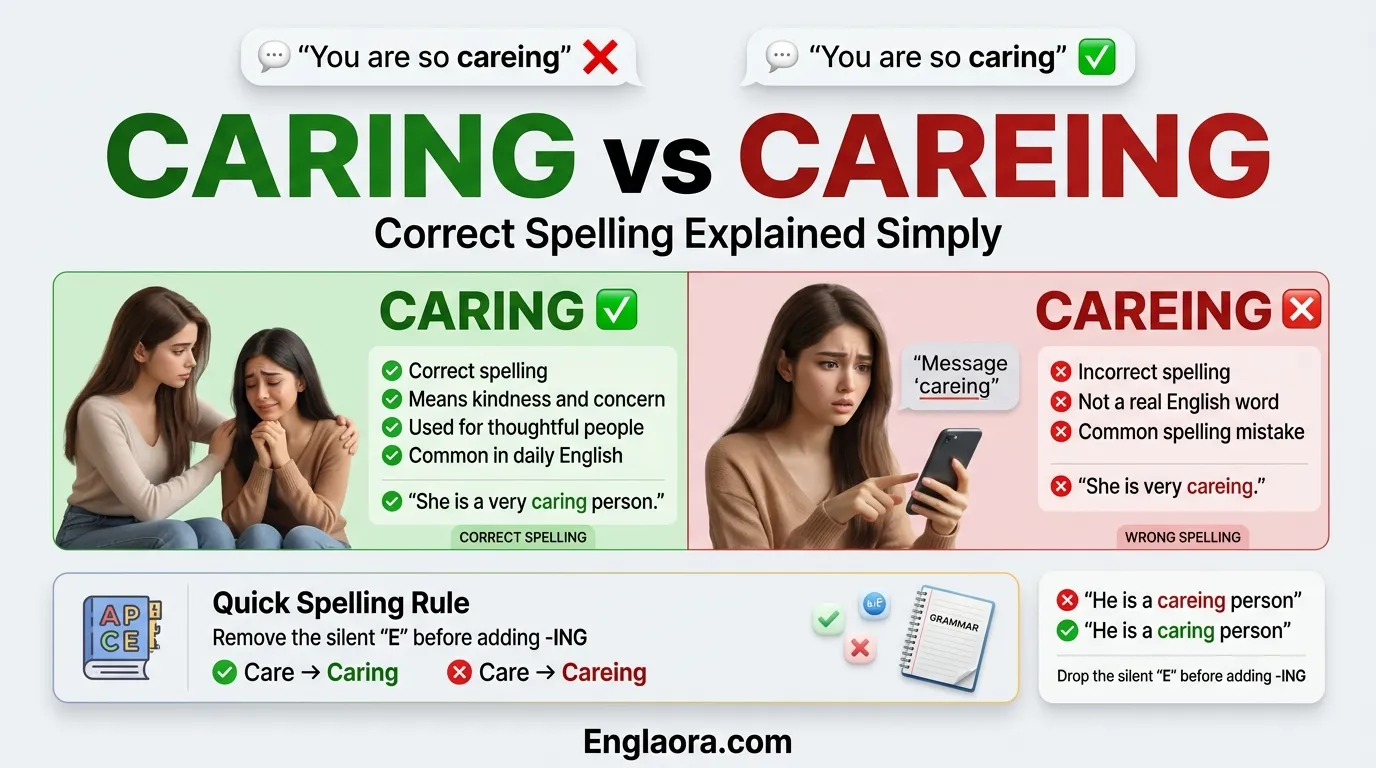 careing vs caring