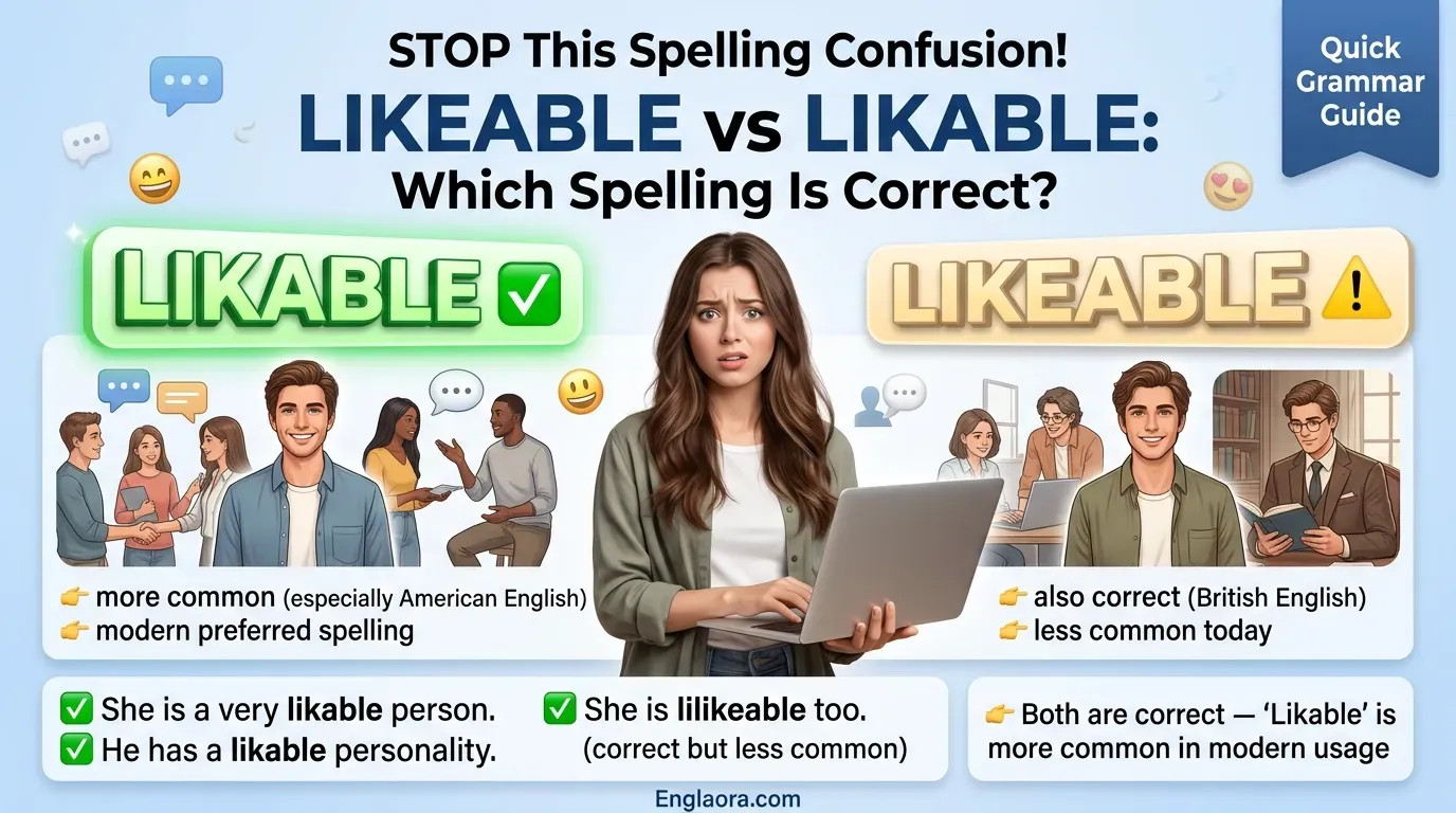 Likeable vs Likable