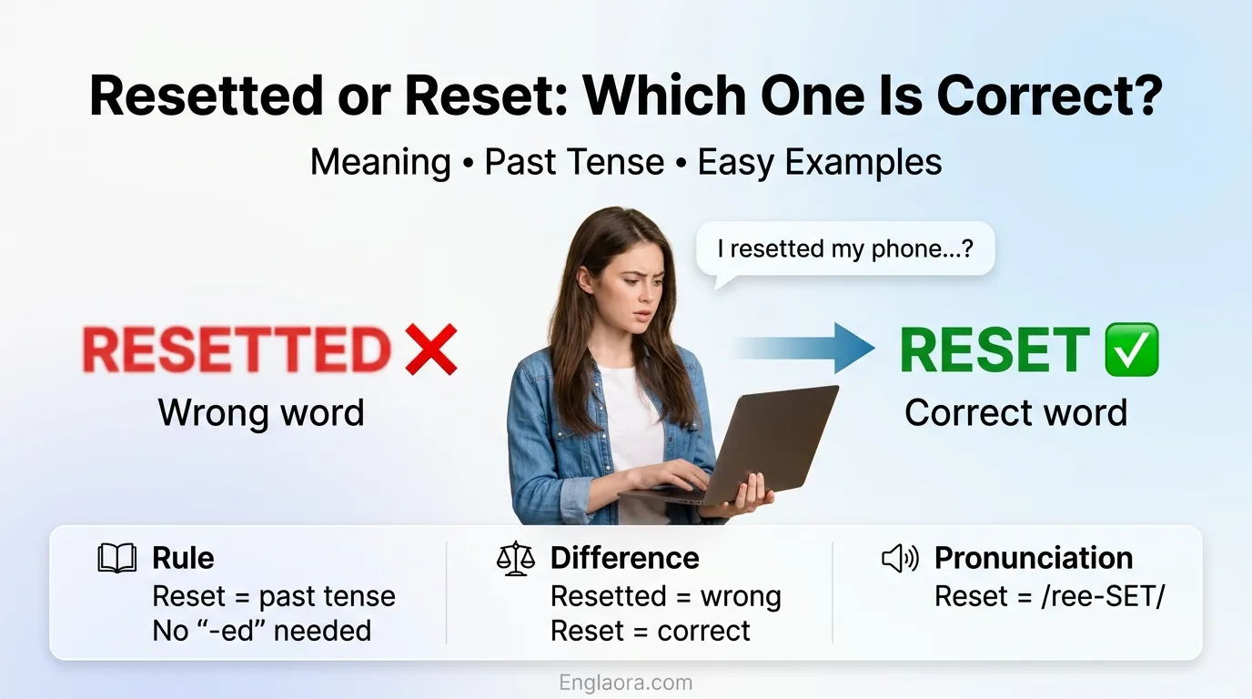 Resetted vs Reset